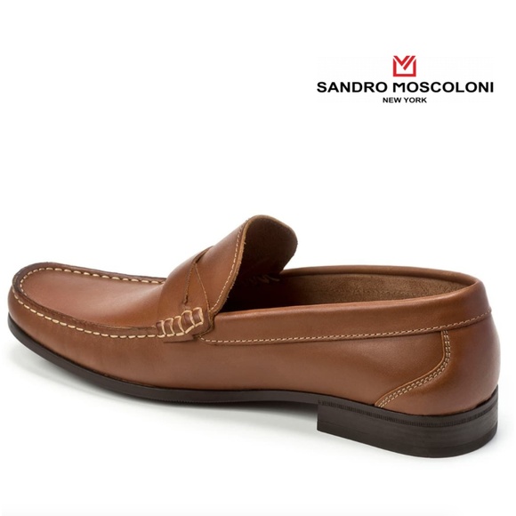 Sandro Moscoloni Brown Leather Cross Strap Loafer main image 4